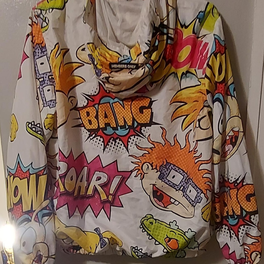 Members Only Nickelodeon Jacket with Orange and Black Graphics - Picture 5 of 5